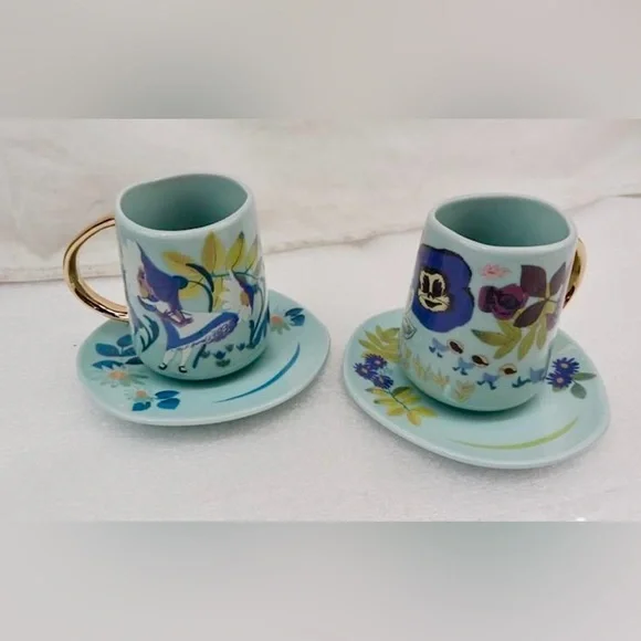 Rare NEW 70th Anniversary Mary Blair Disney’s Alice in Wonderland Tea Set of 4